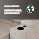Ver mais imagens de Sofá Retrátil Reclinável 4 Lugares Mônaco 1,96m Veludo Creme