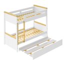 Ver imagem 5 de Conjunto Quarto Completo Treliche com LED, Escrivaninha e Estante Petit Casatema MadeiraOriginals Branco/Mel