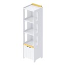 Ver imagem 7 de Conjunto Quarto Completo Treliche com LED, Escrivaninha e Estante Petit Casatema MadeiraOriginals Branco/Mel