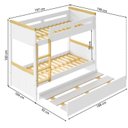 Ver imagem 3 de Conjunto Quarto Completo Treliche com LED, Escrivaninha e Estante Petit Casatema MadeiraOriginals Branco/Mel