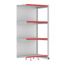 Rack Parede 202 Fit 60 Ate 3 Metros Branco 12 Bandeja Pe Vermelho - 3