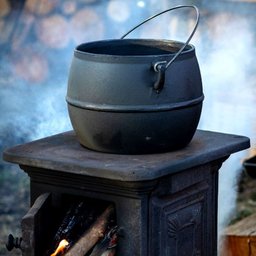 Caldeirão Bojudo Tampa e Alça Ferro Panela Mineira 18cm 4l - 3