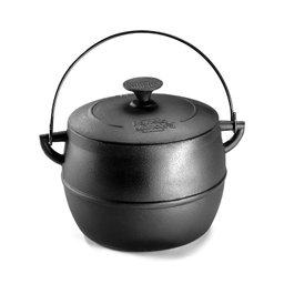 Caldeirão Bojudo Tampa e Alça Ferro Panela Mineira 18cm 4l - 1