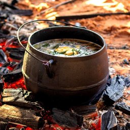 Caldeirão Bojudo Tampa e Alça Ferro Panela Mineira 18cm 4l - 4