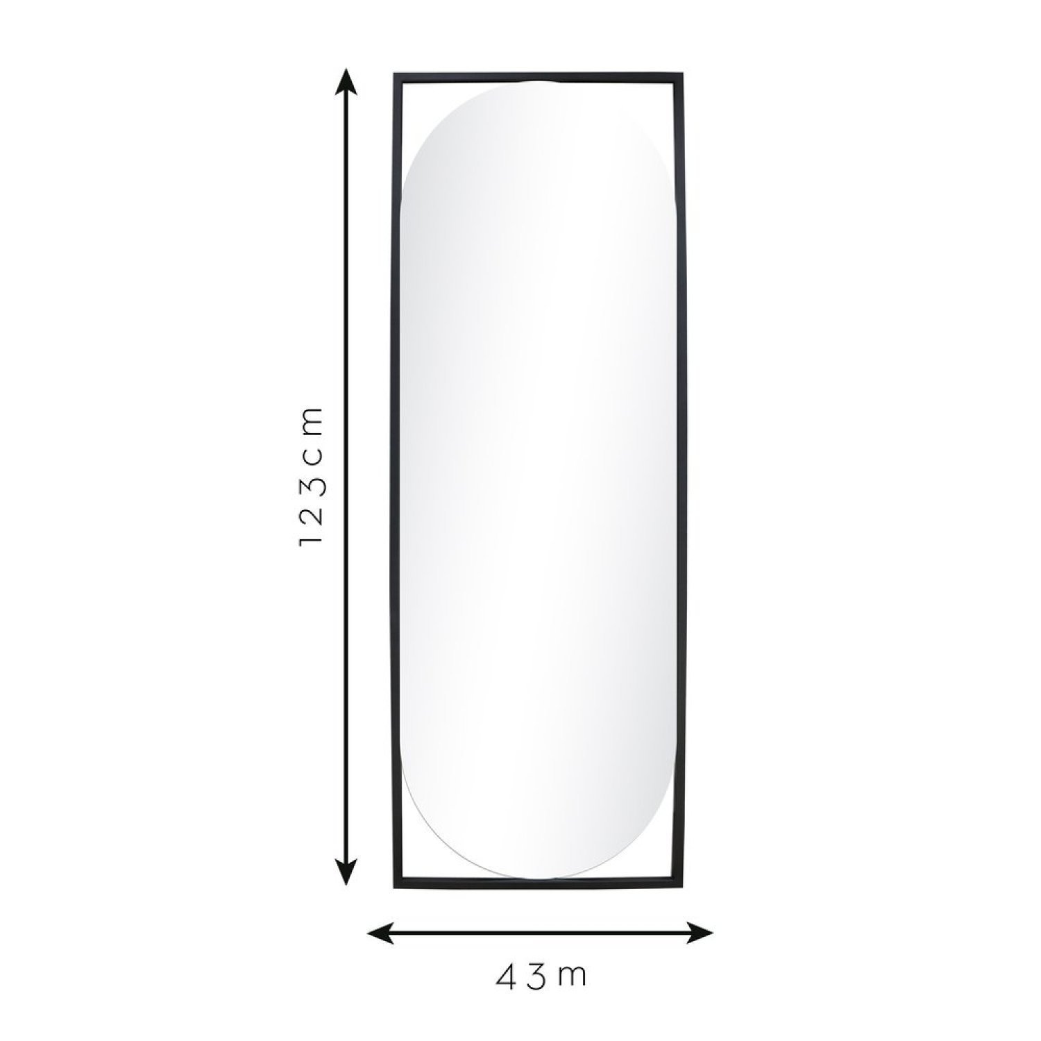 Espelho Decorativo Float 123x43cm Oblongo - 4