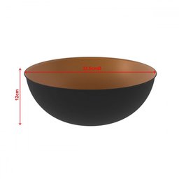 Cuba para Banheiro Redonda Cobre/preto Bn3674 - Tecno Mobili - 3