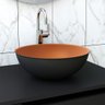 Cuba para Banheiro Redonda Cobre/preto Bn3674 - Tecno Mobili - 1