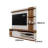 Home Mariana 1,80m Tv 55" Painel Ripado Prateleira Nichos Led - Perola Metalizado/amendoa - 3