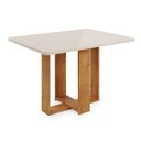 Ver imagem 5 de Conjunto de Mesa 4 Lugares com Tampo de Vidro Talk Mel e Bege