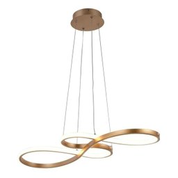 Lustre Pendente Infinito Dourado Led Nitrolux Lp-016A - 1