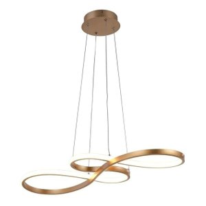 Lustre Pendente Infinito Dourado Led Nitrolux Lp-016A