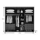 Ver imagem 2 de Guarda Roupa Casal 6 Portas e 6 Gavetas Lucca Premium Naturale - Rufato
