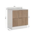 Ver imagem 3 de Balcão 2 Gavetões com Tampo e Rodapé Ipanema CabeCasa MadeiraOriginals