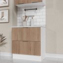 Ver imagem 2 de Balcão 2 Gavetões com Tampo e Rodapé Ipanema CabeCasa MadeiraOriginals