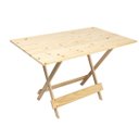 Ver imagem 1 de Mesa 120x70 Dobrável Madeira Maciça 6 Lugares Bar Natural