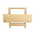 Ver imagem 2 de Mesa 120x70 Dobrável Madeira Maciça 6 Lugares Bar Natural
