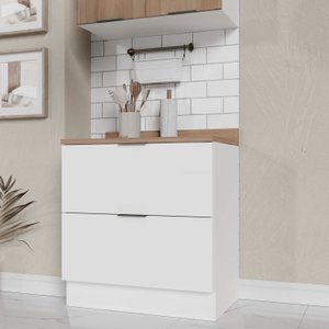 Balcão 2 Gavetões com Tampo e Rodapé Ipanema CabeCasa MadeiraOriginals