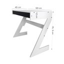 Ver imagem 3 de Escrivaninha Mesa Escritório Retangular / Sete 93cm Branco
