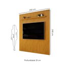 Ver mais imagens de Painel para Tv até 75 Polegadas Ripado Dj Móveis Trento 250 Cedro