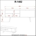 Ver imagem 7 de Rack para TV até 55 Polegadas 160cm Pés em Madeira Maciça 2 Portas R1482 Marrom