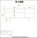 Ver imagem 7 de Rack para TV até 42 Polegadas 136cm 1 Porta R1486 Marrom