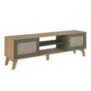 Ver mais imagens de Kit 3 Peças com Rack para TV até 75 Polegadas 100% MDF, Buffet e Mesa de Centro Memphis Verde