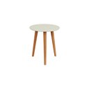 Ver imagem 2 de Mesa de Canto Redonda Lisboa 45cm Off White/freijó - Dalla Costa