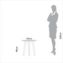 Ver imagem 4 de Mesa de Canto Redonda Lisboa 45cm Off White/freijó - Dalla Costa