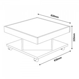 Kit 3 Peças com Rack para TV até 75 Polegadas Buffet e Mesa de Centro Memphis Saara Artely - 7