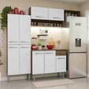 Ver imagem 1 de Armário de Cozinha Completa 229cm Rustic/branco Emilly Madesa 18 Rustic/branco