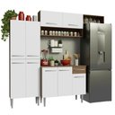 Ver imagem 2 de Armário de Cozinha Completa 229cm Rustic/branco Emilly Madesa 18 Rustic/branco