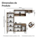 Ver imagem 3 de Armário de Cozinha Completa 229cm Rustic/branco Emilly Madesa 18 Rustic/branco
