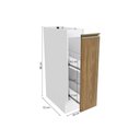 Ver imagem 3 de Nicho Porta Condimentos Celeste Kappesberg 100% Mdf Branco/nogueira 20cm