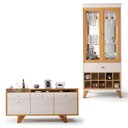 Ver imagem 5 de Conjunto Cristaleira e Buffet Aparador Decorativo Ópera/sollare Off White/cinamomo G26 - Hb Móveis