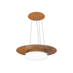 Pendente de Madeira Saturno Vidro Imola 45 cm Freijó Madeluz Pendente Saturno Imola 45Cm Ouro Velho - 1