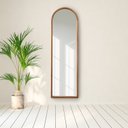 Ver imagem 1 de Espelho Oval de Base Reta com Moldura Magnólia 160cmx49cm CabeCasa MadeiraOriginals