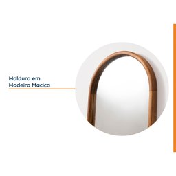 Espelho Oval de Base Reta com Moldura Magnólia 160cmx49cm CabeCasa MadeiraMadeira - 3