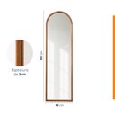 Ver imagem 2 de Espelho Oval de Base Reta com Moldura Magnólia 160cmx49cm CabeCasa MadeiraOriginals