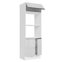 Ver imagem 4 de Torre Quente Armário de Cozinha Para 2 Fornos 100% MDF Portas Branco Brilho Acordes Madesa