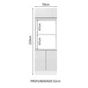 Ver imagem 3 de Torre Quente Armário de Cozinha Para 2 Fornos 100% MDF Portas Branco Brilho Acordes Madesa