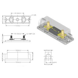 Porta Fusivel Anl Faca com Fusivel 100a e Rabixo Conceptkits Porta Fusivel Anl Faca com Chicote - 2