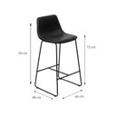 Ver imagem 3 de Banqueta para Cozinha 99cm x 44cm Verner Marrom Café/Preto