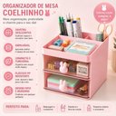 Ver imagem 7 de Organizador de Mesa Yeet Coelhinho com 2 Gavetas Empilhável 15 x 13 x 11 cm
