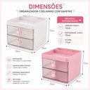 Ver imagem 4 de Organizador de Mesa Yeet Coelhinho com 2 Gavetas Empilhável 15 x 13 x 11 cm