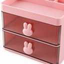 Ver imagem 3 de Organizador de Mesa Yeet Coelhinho com 2 Gavetas Empilhável 15 x 13 x 11 cm