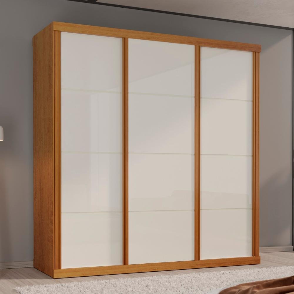 Guarda-roupa Casal Eco 01 100% Mdf 3 Portas 4 Gav Bom Pastor - Naturale/off