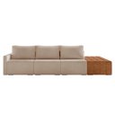 Ver imagem 2 de Sofá Ilha 3 Lugares Living 312cm Modulado para Sala Lary Bouclê K01 - D'Rossi Cor Creme