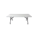 Ver imagem 7 de Kit 08 Cadeiras Dobráveis Max Branca com Estrutura Preta e 01 Mesa Dobrável 2m Branca