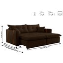 Ver imagem 3 de Sofa Cama e Reclinavel Lisboa 1,80m 03 Lugares Mola Ensacada Txr