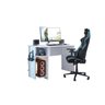 Mesa Para Computador Escritório e Gamer 2 Prateleiras Escrivaninha Branco - Qmovi - 2